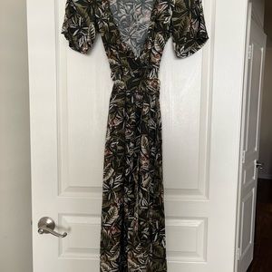 Jungle wrap dress/Beach cover-up.